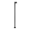 GloboStar® GARDENIA 60511 Φωτιστικό Κήπου - Πάρκου - Πλατείας - Κολωνάκι Αρχιτεκτονικού Φωτισμού Εξωτερικού Χώρου LED 7W 700lm 60° AC220-240V Αδιάβροχο IP65 - Σώμα Αλουμινίου & Tempered Glass - Μ15 x Π18 x Υ180cm - Θερμό Λευκό 2700K - Μαύρο - Bridgelu