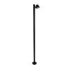 GloboStar® GARDENIA 60511 Φωτιστικό Κήπου - Πάρκου - Πλατείας - Κολωνάκι Αρχιτεκτονικού Φωτισμού Εξωτερικού Χώρου LED 7W 700lm 60° AC220-240V Αδιάβροχο IP65 - Σώμα Αλουμινίου & Tempered Glass - Μ15 x Π18 x Υ180cm - Θερμό Λευκό 2700K - Μαύρο - Bridgelu