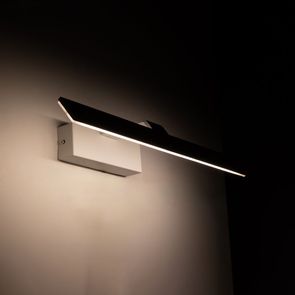 GLOBOSTAR® MIRROR 60512 Μοντέρνο Φωτιστικό Τοίχου - Απλίκα Καθρέπτη Μπάνιου LED 12W 1440lm 120° AC 220-240V IP54 Φυσικό Λευκό 4500K - Lumileds SMD Chip & TÜV SÜD Driver - Λευκό Ματ - Μ42 x Π5 x Υ15cm - 2 Χρόνια Εγγύηση