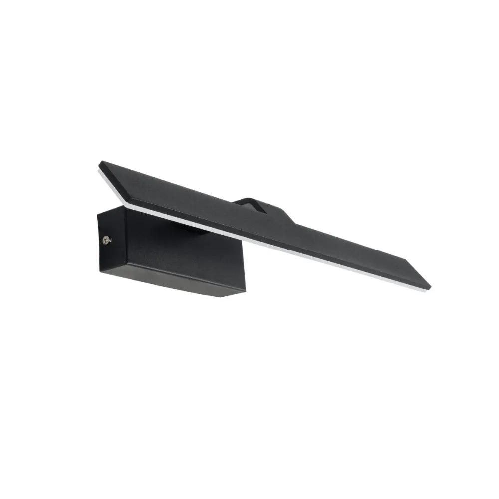 GLOBOSTAR® MIRROR 60514 Μοντέρνο Φωτιστικό Τοίχου - Απλίκα Καθρέπτη Μπάνιου LED 12W 1440lm 120° AC 220-240V IP54 Φυσικό Λευκό 4500K - Lumileds SMD Chip & TÜV SÜD Driver - Μαύρο Ματ - Μ42 x Π5 x Υ15cm - 2 Χρόνια Εγγύηση