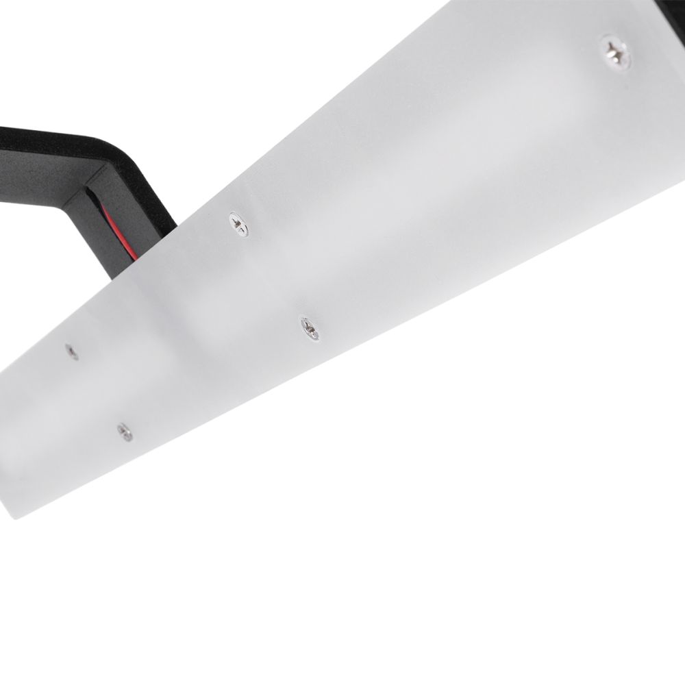GLOBOSTAR® MIRROR 60514 Μοντέρνο Φωτιστικό Τοίχου - Απλίκα Καθρέπτη Μπάνιου LED 12W 1440lm 120° AC 220-240V IP54 Φυσικό Λευκό 4500K - Lumileds SMD Chip & TÜV SÜD Driver - Μαύρο Ματ - Μ42 x Π5 x Υ15cm - 2 Χρόνια Εγγύηση