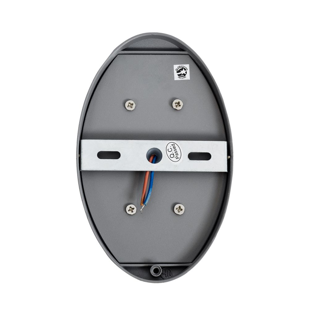 GLOBOSTAR® JEREMY 60531 Μοντέρνο Φωτιστικό Τοίχου - Απλίκα LED 10W 1000lm 60° AC 220-240V Αδιάβροχο IP65 Θερμό Λευκό 2700K - Bridgelux COB Chip & TÜV SÜD Driver - Γκρι Ανθρακί Ματ - Μ16 x Π10 x Υ7cm - 5 Χρόνια Εγγύηση