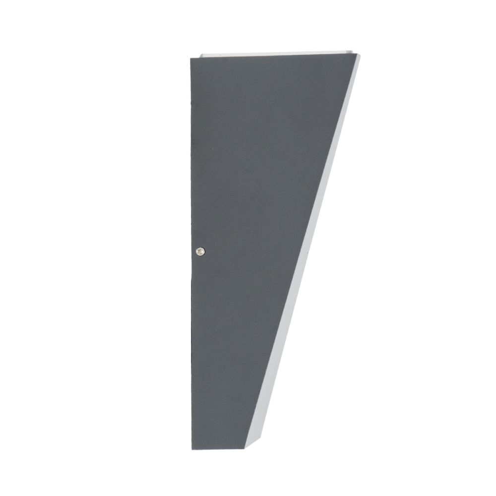 GLOBOSTAR® TRIANDE 60552 Μοντέρνο Φωτιστικό Τοίχου - Απλίκα LED 10W 1000lm 5°/60° AC 220-240V Αδιάβροχο IP65 Θερμό Λευκό 2700K - Bridgelux COB Chip & TÜV SÜD Driver - Γκρι Ανθρακί Ματ - Μ8.5 x Π8.5 x Υ20cm - 5 Χρόνια Εγγύηση