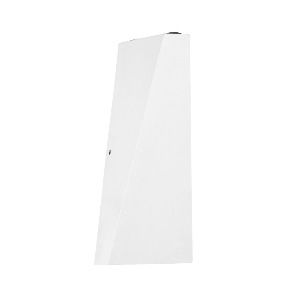 GLOBOSTAR® TRIANDE 60557 Μοντέρνο Φωτιστικό Τοίχου - Απλίκα LED 10W 1250lm 5°/60° AC 220-240V Αδιάβροχο IP65 Ψυχρό Λευκό 6000K - Bridgelux COB Chip & TÜV SÜD Driver - Λευκό Ματ - Μ8.5 x Π8.5 x Υ20cm - 5 Χρόνια Εγγύηση