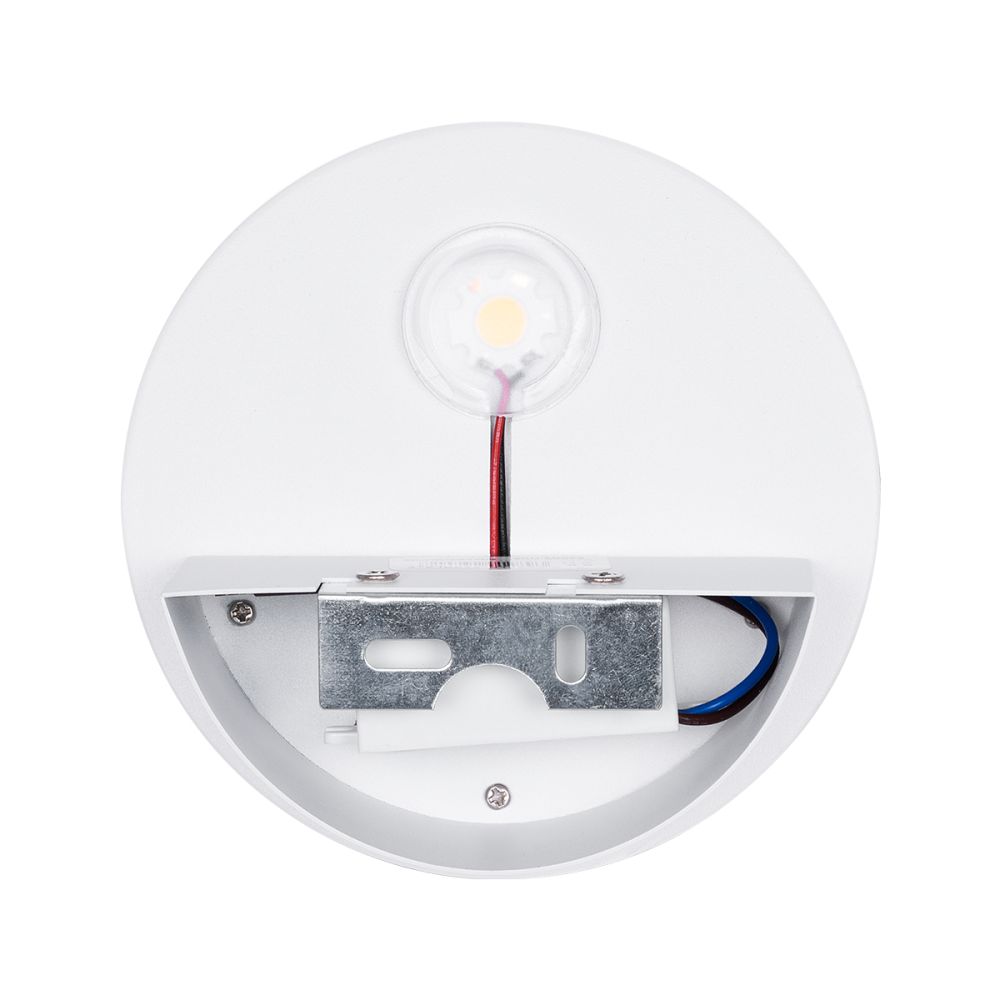 GLOBOSTAR® REDONDO 60572 Μοντέρνο Φωτιστικό Τοίχου - Απλίκα LED 10W 1000lm 60° AC 220-240V Αδιάβροχο IP65 Θερμό Λευκό 2700K - Bridgelux COB Chip & TÜV SÜD Driver - Λευκό Ματ - Μ14 x Π14 x Υ4.5cm - 5 Χρόνια Εγγύηση