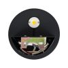 GLOBOSTAR® REDONDO 60574 Μοντέρνο Φωτιστικό Τοίχου - Απλίκα LED 10W 1000lm 60° AC 220-240V Αδιάβροχο IP65 Θερμό Λευκό 2700K - Bridgelux COB Chip & TÜV SÜD Driver - Μαύρο Ματ - Μ14 x Π14 x Υ4.5cm - 5 Χρόνια Εγγύηση