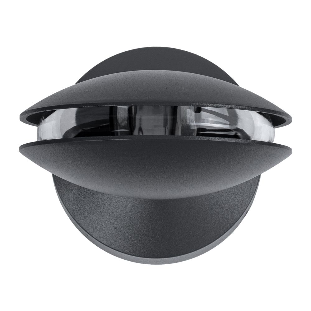 GLOBOSTAR® ZERODA 60597 Μοντέρνο Φωτιστικό Τοίχου - Απλίκα LED 9W 1035lm 3°/360° AC 220-240V Αδιάβροχο IP65 Θερμό Λευκό 2700K - CREE XPE Chip & TÜV SÜD Driver - Γκρι Ανθρακί Ματ - Μ11 x Π10 x Υ16cm - 5 Χρόνια Εγγύηση