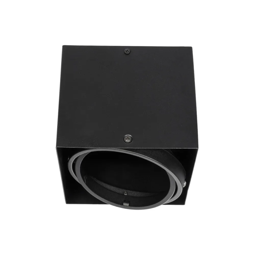 GLOBOSTAR® MAGMA 60626 Μοντέρνο Φωτιστικό Οροφής με Ντουί 1 x GU10 AC 220-240V IP20 - Μαύρο - Μ15 x Π15 x Υ13cm