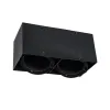 GLOBOSTAR® MAGMA 60627 Μοντέρνο Φωτιστικό Οροφής με Ντουί 2 x GU10 AC 220-240V IP20 - Μαύρο - Μ30 x Π15 x Υ13cm