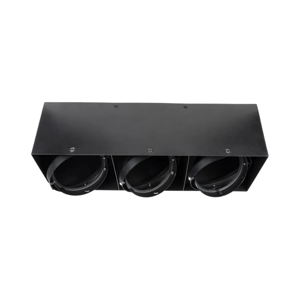 GLOBOSTAR® MAGMA 60628 Μοντέρνο Φωτιστικό Οροφής με Ντουί 3 x GU10 AC 220-240V IP20 - Μαύρο - Μ45 x Π15 x Υ13cm