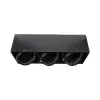 GLOBOSTAR® MAGMA 60628 Μοντέρνο Φωτιστικό Οροφής με Ντουί 3 x GU10 AC 220-240V IP20 - Μαύρο - Μ45 x Π15 x Υ13cm
