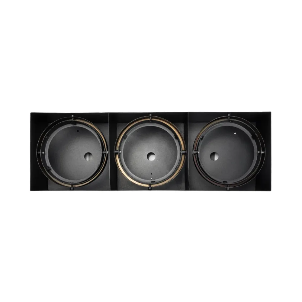 GLOBOSTAR® MAGMA 60628 Μοντέρνο Φωτιστικό Οροφής με Ντουί 3 x GU10 AC 220-240V IP20 - Μαύρο - Μ45 x Π15 x Υ13cm