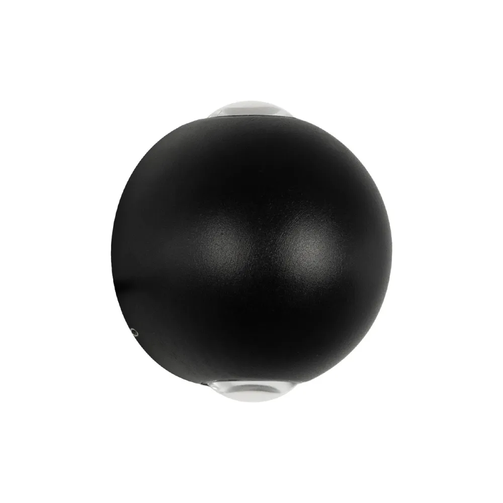 GLOBOSTAR® VEGA 60672 Μοντέρνο Φωτιστικό Τοίχου - Απλίκα LED 6W 750lm 30° AC 220-240V Αδιάβροχο IP65 Θερμό Λευκό 2700K - Bridgelux COB Chip & TÜV SÜD Driver - Μαύρο Ματ - Μ10 x Π7.5 x Υ10cm - 5 Χρόνια Εγγύηση