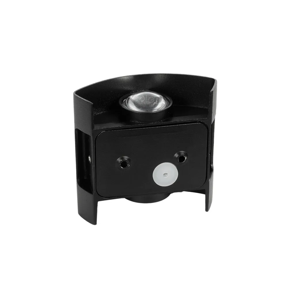 GLOBOSTAR® SIXOAD 60676 Μοντέρνο Φωτιστικό Τοίχου - Απλίκα LED 4W 400lm 30° AC 220-240V Αδιάβροχο IP65 Θερμό Λευκό 2700K - CREE XPE Chip & TÜV SÜD Driver - Μαύρο Ματ - Μ8.5 x Π3.5 x Υ8cm - 5 Χρόνια Εγγύηση