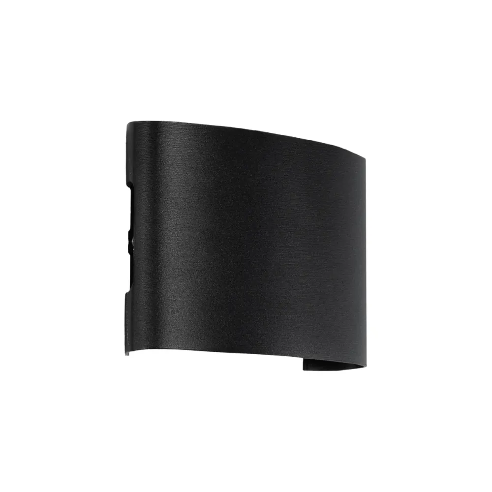 GLOBOSTAR® SIXOAD 60677 Μοντέρνο Φωτιστικό Τοίχου - Απλίκα LED 8W 1000lm 30° AC 220-240V Αδιάβροχο IP65 Θερμό Λευκό 2700K - CREE XPE Chip & TÜV SÜD Driver - Μαύρο Ματ - Μ12 x Π4 x Υ8cm - 5 Χρόνια Εγγύηση
