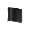 GLOBOSTAR® SIXOAD 60677 Μοντέρνο Φωτιστικό Τοίχου - Απλίκα LED 8W 1000lm 30° AC 220-240V Αδιάβροχο IP65 Θερμό Λευκό 2700K - CREE XPE Chip & TÜV SÜD Driver - Μαύρο Ματ - Μ12 x Π4 x Υ8cm - 5 Χρόνια Εγγύηση