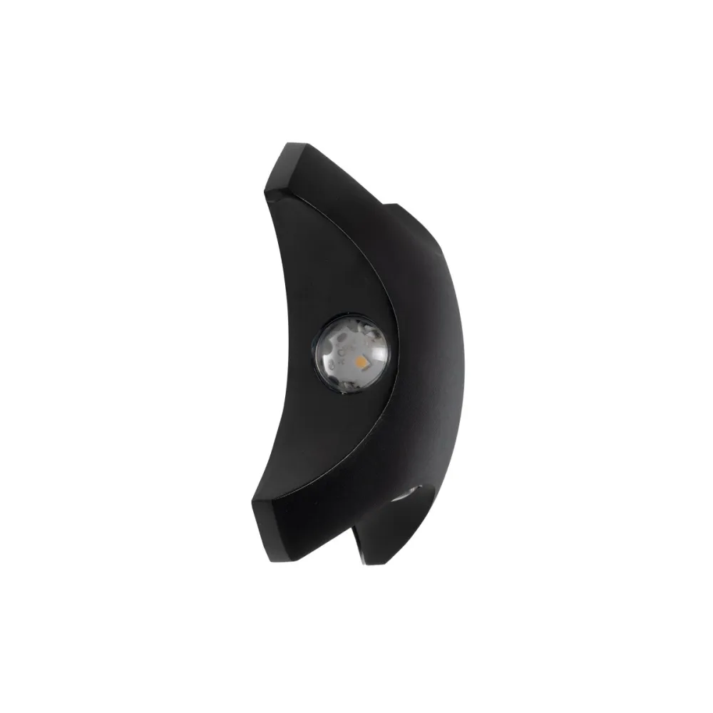 GLOBOSTAR® SPARK 60683 Μοντέρνο Φωτιστικό Τοίχου - Απλίκα LED 8W 800lm 30° AC 220-240V Αδιάβροχο IP65 Θερμό Λευκό 2700K - CREE XPE Chip & TÜV SÜD Driver - Μαύρο Ματ - Μ14.5 x Π5 x Υ14.5cm - 5 Χρόνια Εγγύηση