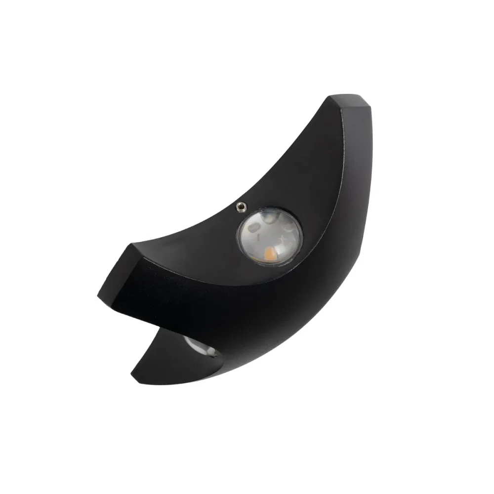 GLOBOSTAR® SPARK 60683 Μοντέρνο Φωτιστικό Τοίχου - Απλίκα LED 8W 800lm 30° AC 220-240V Αδιάβροχο IP65 Θερμό Λευκό 2700K - CREE XPE Chip & TÜV SÜD Driver - Μαύρο Ματ - Μ14.5 x Π5 x Υ14.5cm - 5 Χρόνια Εγγύηση
