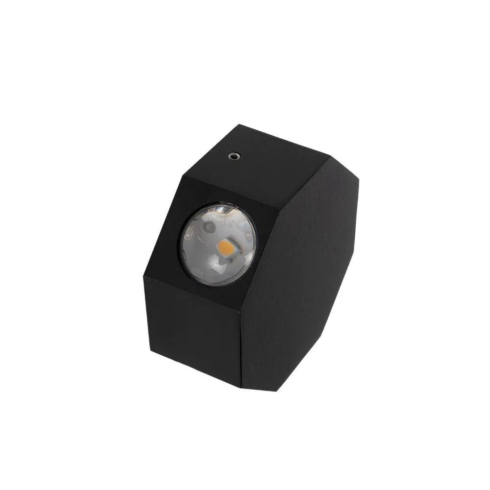 GLOBOSTAR® HIKARI 60687 Μοντέρνο Φωτιστικό Τοίχου - Απλίκα LED 8W 800lm 30° AC 220-240V Αδιάβροχο IP65 Θερμό Λευκό 2700K - CREE XPE Chip & TÜV SÜD Driver - Μαύρο Ματ - Μ10 x Π4 x Υ10cm - 5 Χρόνια Εγγύηση
