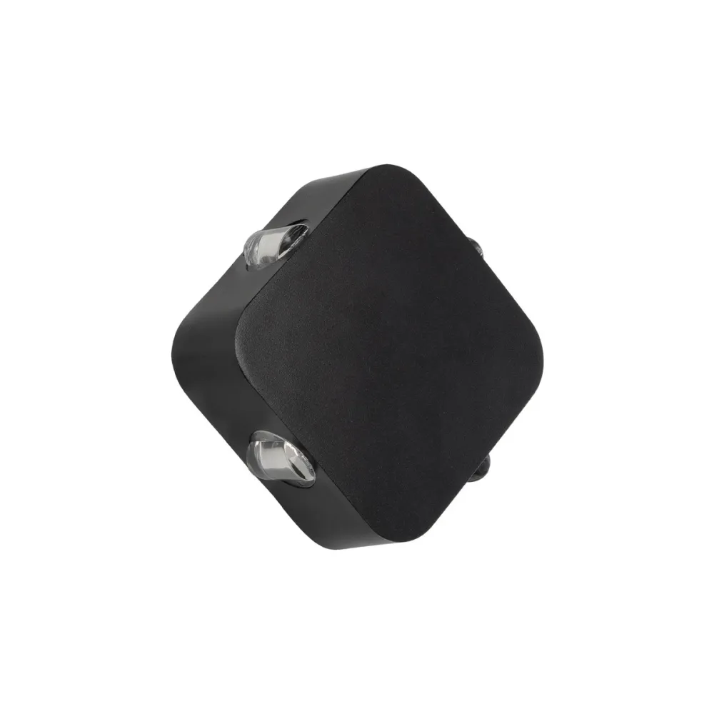 GLOBOSTAR® LUZ 60688 Μοντέρνο Φωτιστικό Τοίχου - Απλίκα LED 8W 1000lm 10° AC 220-240V Αδιάβροχο IP65 Θερμό Λευκό 2700K - CREE XPE Chip & TÜV SÜD Driver - Μαύρο Ματ - Μ13.5 x Π4.5 x Υ13.5cm - 5 Χρόνια Εγγύηση