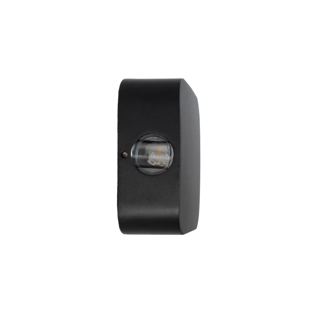 GLOBOSTAR® LUZ 60688 Μοντέρνο Φωτιστικό Τοίχου - Απλίκα LED 8W 1000lm 10° AC 220-240V Αδιάβροχο IP65 Θερμό Λευκό 2700K - CREE XPE Chip & TÜV SÜD Driver - Μαύρο Ματ - Μ13.5 x Π4.5 x Υ13.5cm - 5 Χρόνια Εγγύηση