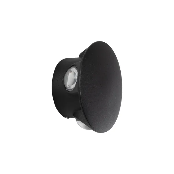 GLOBOSTAR® SOL 60689 Μοντέρνο Φωτιστικό Τοίχου - Απλίκα LED 8W 1000lm 30° AC 220-240V Αδιάβροχο IP65 Θερμό Λευκό 2700K - CREE XPE Chip & TÜV SÜD Driver - Μαύρο Ματ - Μ10 x Π5 x Υ10cm - 5 Χρόνια Εγγύηση