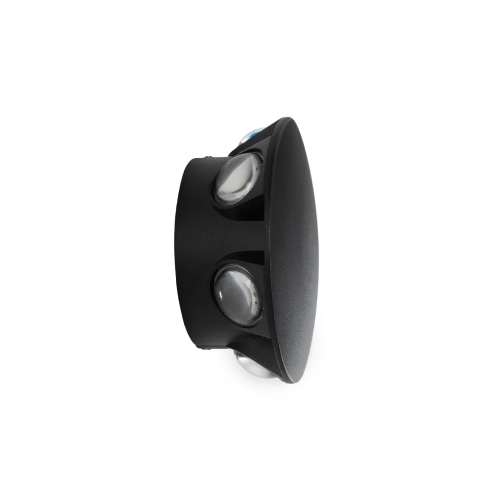 GLOBOSTAR® SOL 60690 Μοντέρνο Φωτιστικό Τοίχου - Απλίκα LED 12W 1500lm 30° AC 220-240V Αδιάβροχο IP65 Θερμό Λευκό 2700K - CREE XPE Chip & TÜV SÜD Driver - Μαύρο Ματ - Μ12 x Π5.5 x Υ12cm - 5 Χρόνια Εγγύηση