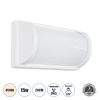 GLOBOSTAR® CELESTIAL 60694 Μοντέρνο Φωτιστικό Τοίχου - Απλίκα LED 15W 1575lm 120° AC 220-240V Αδιάβροχο IP65 Φυσικό Λευκό 4500K - Bridgelux SMD Chip - Λευκό Ματ - Μ26 x Π9 x Υ13.5cm - 3 Χρόνια Εγγύηση