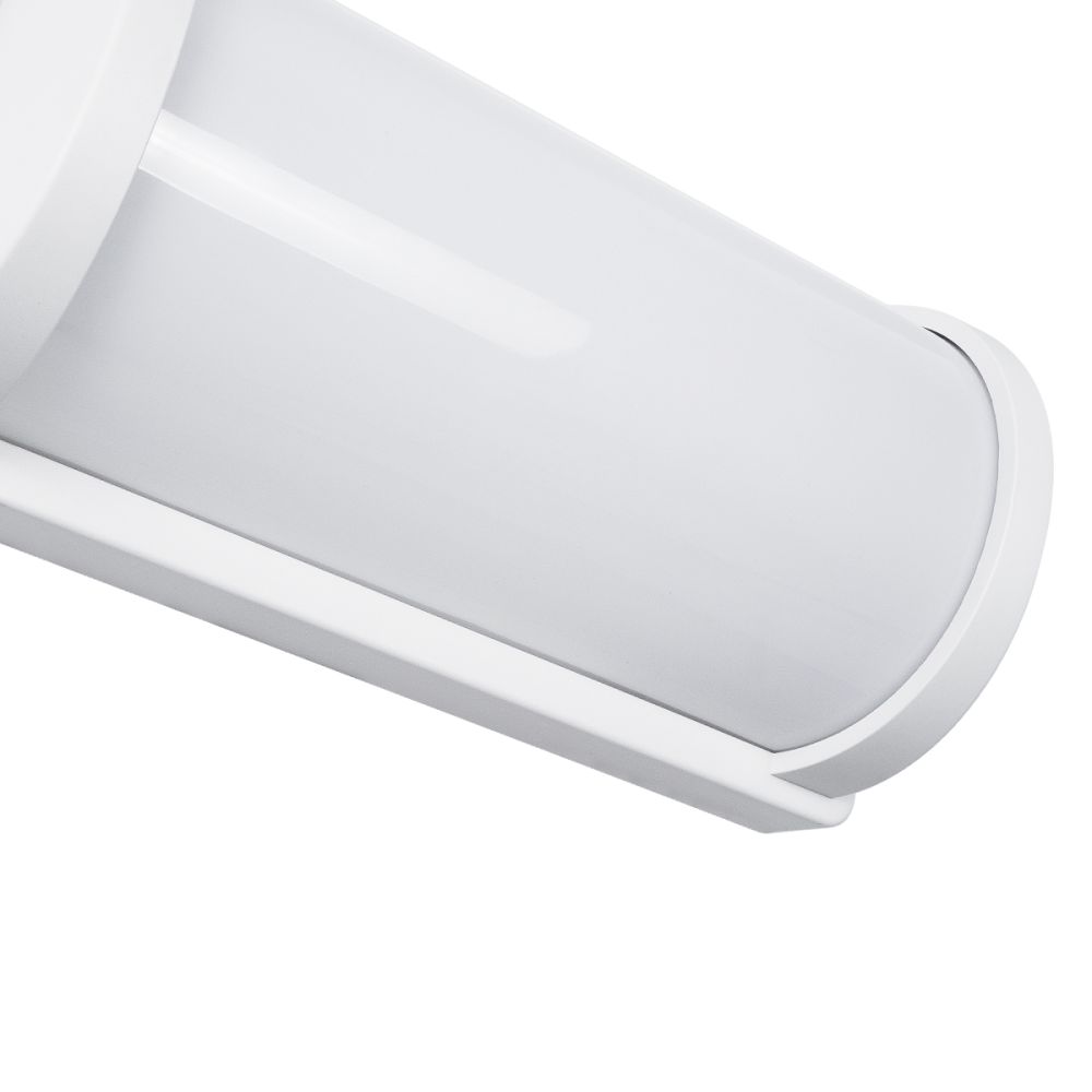 GLOBOSTAR® CELESTIAL 60694 Μοντέρνο Φωτιστικό Τοίχου - Απλίκα LED 15W 1575lm 120° AC 220-240V Αδιάβροχο IP65 Φυσικό Λευκό 4500K - Bridgelux SMD Chip - Λευκό Ματ - Μ26 x Π9 x Υ13.5cm - 3 Χρόνια Εγγύηση