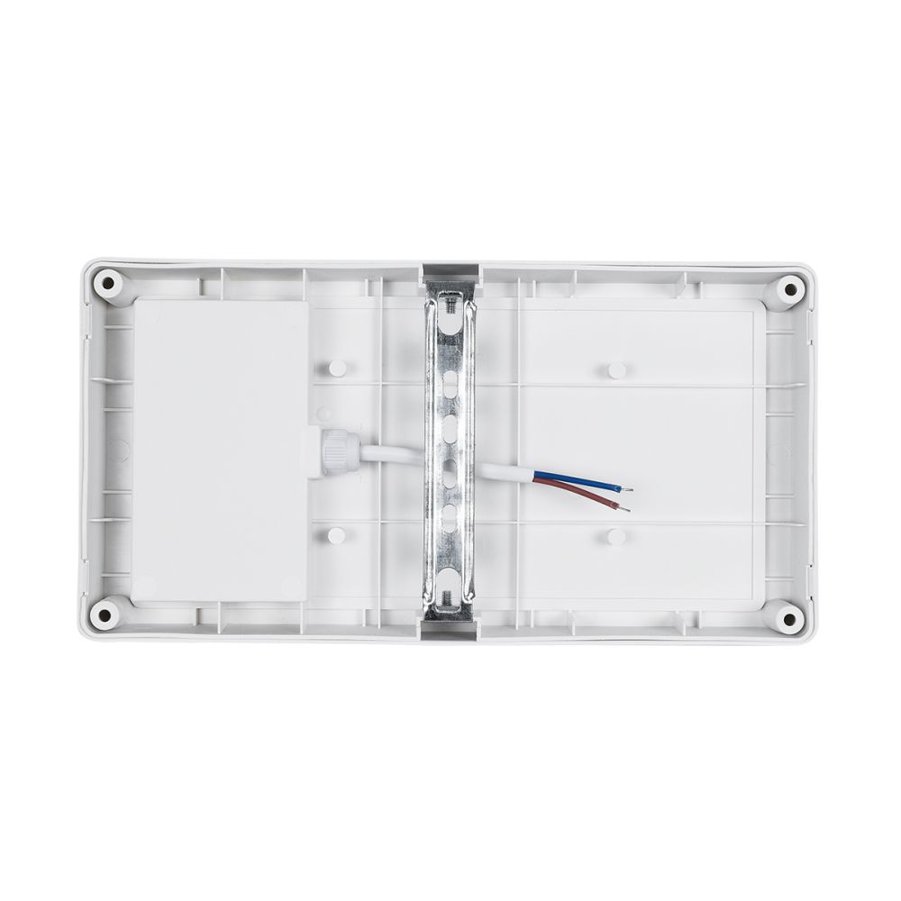 GLOBOSTAR® CELESTIAL 60694 Μοντέρνο Φωτιστικό Τοίχου - Απλίκα LED 15W 1575lm 120° AC 220-240V Αδιάβροχο IP65 Φυσικό Λευκό 4500K - Bridgelux SMD Chip - Λευκό Ματ - Μ26 x Π9 x Υ13.5cm - 3 Χρόνια Εγγύηση