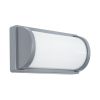 GLOBOSTAR® CELESTIAL 60695 Μοντέρνο Φωτιστικό Τοίχου - Απλίκα LED 15W 1575lm 120° AC 220-240V Αδιάβροχο IP65 Φυσικό Λευκό 4500K - Bridgelux SMD Chip - Γκρι Ματ - Μ26 x Π9 x Υ13.5cm - 3 Χρόνια Εγγύηση