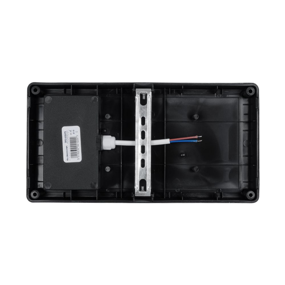 GLOBOSTAR® CELESTIAL 60695 Μοντέρνο Φωτιστικό Τοίχου - Απλίκα LED 15W 1575lm 120° AC 220-240V Αδιάβροχο IP65 Φυσικό Λευκό 4500K - Bridgelux SMD Chip - Γκρι Ματ - Μ26 x Π9 x Υ13.5cm - 3 Χρόνια Εγγύηση