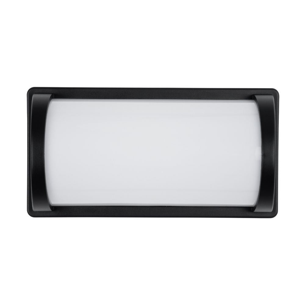 GLOBOSTAR® CELESTIAL 60696 Μοντέρνο Φωτιστικό Τοίχου - Απλίκα LED 15W 1575lm 120° AC 220-240V Αδιάβροχο IP65 Φυσικό Λευκό 4500K - Bridgelux SMD Chip - Μαύρο Ματ - Μ26 x Π9 x Υ13.5cm - 3 Χρόνια Εγγύηση