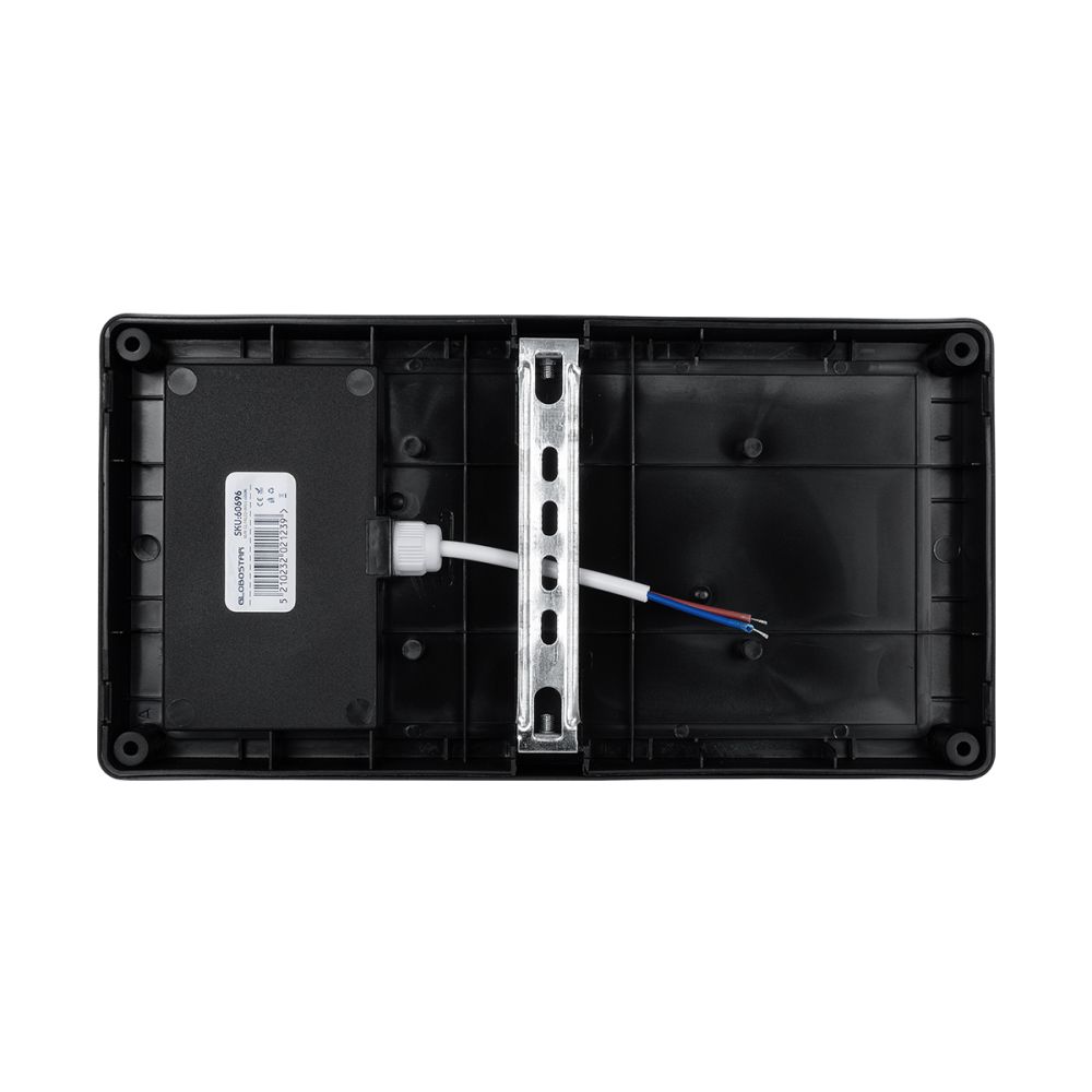 GLOBOSTAR® CELESTIAL 60696 Μοντέρνο Φωτιστικό Τοίχου - Απλίκα LED 15W 1575lm 120° AC 220-240V Αδιάβροχο IP65 Φυσικό Λευκό 4500K - Bridgelux SMD Chip - Μαύρο Ματ - Μ26 x Π9 x Υ13.5cm - 3 Χρόνια Εγγύηση