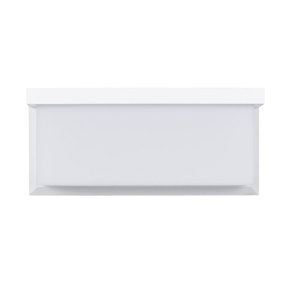 GLOBOSTAR® CITYSCAPE 60697 Μοντέρνο Φωτιστικό Τοίχου - Απλίκα LED 18W 1890lm 120° AC 220-240V Αδιάβροχο IP65 Φυσικό Λευκό 4500K - Bridgelux SMD Chip - Λευκό Ματ - Μ23.5 x Π11 x Υ10cm - 3 Χρόνια Εγγύηση