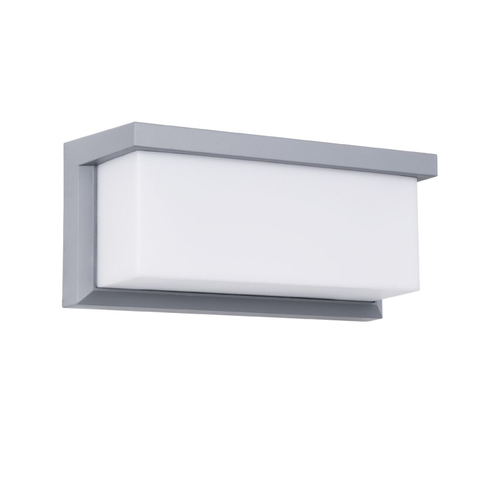 GLOBOSTAR® CITYSCAPE 60698 Μοντέρνο Φωτιστικό Τοίχου - Απλίκα LED 18W 1890lm 120° AC 220-240V Αδιάβροχο IP65 Φυσικό Λευκό 4500K - Bridgelux SMD Chip - Γκρι Ματ - Μ23.5 x Π11 x Υ10cm - 3 Χρόνια Εγγύηση