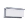 GLOBOSTAR® CITYSCAPE 60698 Μοντέρνο Φωτιστικό Τοίχου - Απλίκα LED 18W 1890lm 120° AC 220-240V Αδιάβροχο IP65 Φυσικό Λευκό 4500K - Bridgelux SMD Chip - Γκρι Ματ - Μ23.5 x Π11 x Υ10cm - 3 Χρόνια Εγγύηση