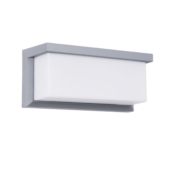 GLOBOSTAR® CITYSCAPE 60698 Μοντέρνο Φωτιστικό Τοίχου - Απλίκα LED 18W 1890lm 120° AC 220-240V Αδιάβροχο IP65 Φυσικό Λευκό 4500K - Bridgelux SMD Chip - Γκρι Ματ - Μ23.5 x Π11 x Υ10cm - 3 Χρόνια Εγγύηση