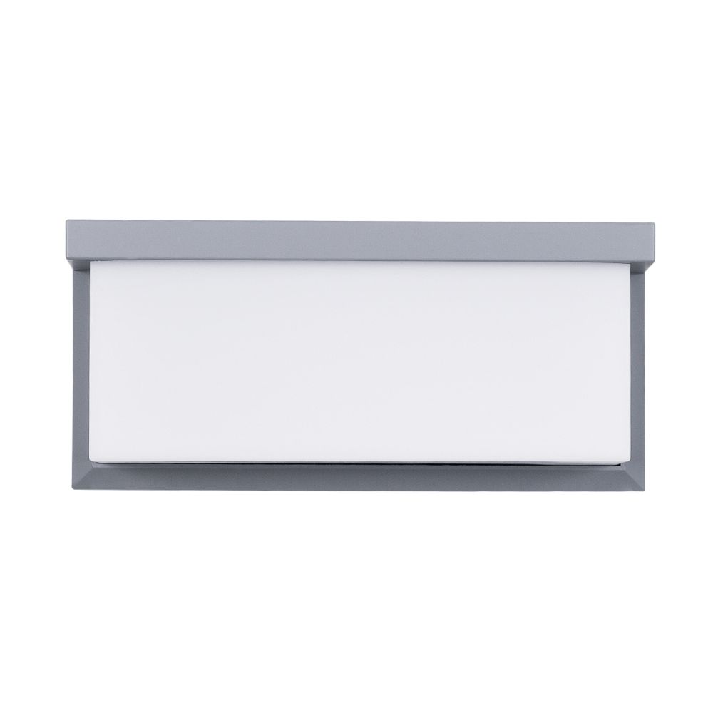 GLOBOSTAR® CITYSCAPE 60698 Μοντέρνο Φωτιστικό Τοίχου - Απλίκα LED 18W 1890lm 120° AC 220-240V Αδιάβροχο IP65 Φυσικό Λευκό 4500K - Bridgelux SMD Chip - Γκρι Ματ - Μ23.5 x Π11 x Υ10cm - 3 Χρόνια Εγγύηση
