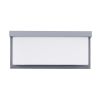GLOBOSTAR® CITYSCAPE 60698 Μοντέρνο Φωτιστικό Τοίχου - Απλίκα LED 18W 1890lm 120° AC 220-240V Αδιάβροχο IP65 Φυσικό Λευκό 4500K - Bridgelux SMD Chip - Γκρι Ματ - Μ23.5 x Π11 x Υ10cm - 3 Χρόνια Εγγύηση
