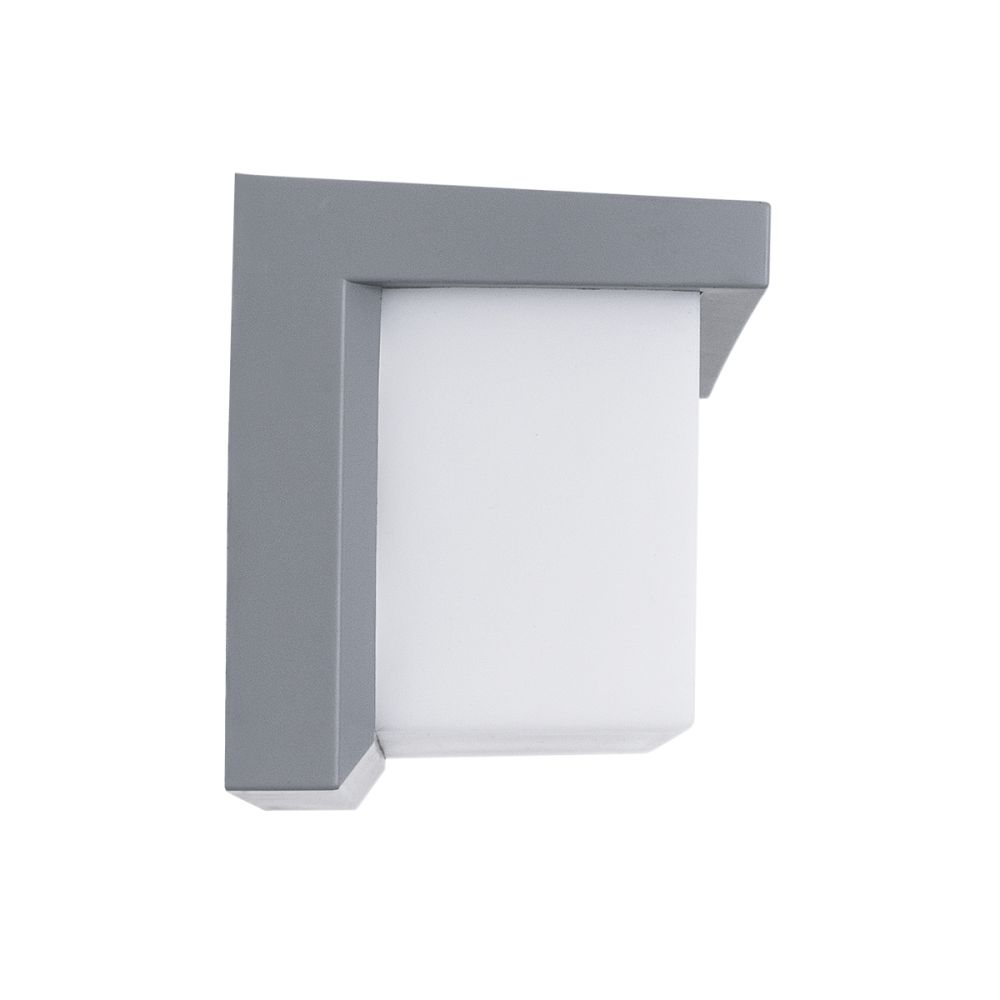 GLOBOSTAR® CITYSCAPE 60698 Μοντέρνο Φωτιστικό Τοίχου - Απλίκα LED 18W 1890lm 120° AC 220-240V Αδιάβροχο IP65 Φυσικό Λευκό 4500K - Bridgelux SMD Chip - Γκρι Ματ - Μ23.5 x Π11 x Υ10cm - 3 Χρόνια Εγγύηση