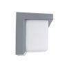 GLOBOSTAR® CITYSCAPE 60698 Μοντέρνο Φωτιστικό Τοίχου - Απλίκα LED 18W 1890lm 120° AC 220-240V Αδιάβροχο IP65 Φυσικό Λευκό 4500K - Bridgelux SMD Chip - Γκρι Ματ - Μ23.5 x Π11 x Υ10cm - 3 Χρόνια Εγγύηση