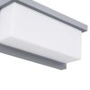 GLOBOSTAR® CITYSCAPE 60698 Μοντέρνο Φωτιστικό Τοίχου - Απλίκα LED 18W 1890lm 120° AC 220-240V Αδιάβροχο IP65 Φυσικό Λευκό 4500K - Bridgelux SMD Chip - Γκρι Ματ - Μ23.5 x Π11 x Υ10cm - 3 Χρόνια Εγγύηση