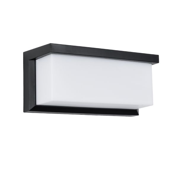 GLOBOSTAR® CITYSCAPE 60699 Μοντέρνο Φωτιστικό Τοίχου - Απλίκα LED 18W 1890lm 120° AC 220-240V Αδιάβροχο IP65 Φυσικό Λευκό 4500K - Bridgelux SMD Chip - Μαύρο Ματ - Μ23.5 x Π11 x Υ10cm - 3 Χρόνια Εγγύηση