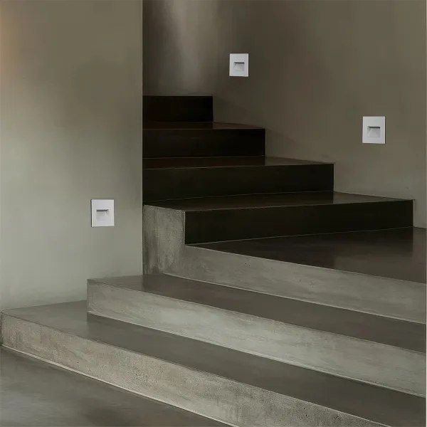 kelvo® STEPART KLV-101-0079 Μοντέρνο Χωνευτό Φωτιστικό Σκαλοπατιού - Διαδρόμου LED 3W 375lm 45° AC 220-240V Αδιάβροχο IP65 Θερμό Λευκό 2700K - Lumileds SMD Chip & TÜV SÜD Driver - Λευκό Ματ - Μ8.5 x Π5 x Υ8.5cm / Q6.72 x 6.72cm - 5 Χρόνια Εγγύηση