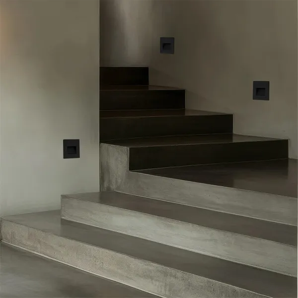 kelvo® STEPART KLV-101-0077 Μοντέρνο Χωνευτό Φωτιστικό Σκαλοπατιού - Διαδρόμου LED 3W 375lm 45° AC 220-240V Αδιάβροχο IP65 Θερμό Λευκό 2700K - Lumileds SMD Chip & TÜV SÜD Driver - Μαύρο Ματ - Μ8.5 x Π5 x Υ8.5cm / Q6.72 x 6.72cm - 5 Χρόνια Εγγύηση