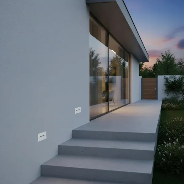 kelvo® STEPART KLV-101-0082 Μοντέρνο Χωνευτό Φωτιστικό Σκαλοπατιού - Διαδρόμου LED 3W 375lm 45° AC 220-240V Αδιάβροχο IP65 Θερμό Λευκό 2700K - Lumileds SMD Chip & TÜV SÜD Driver - Λευκό Ματ - Μ10.5 x Π4.5 x Υ6cm / Q9.12 x 4.49cm - 5 Χρόνια Εγγύηση