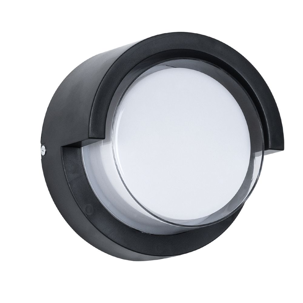 GLOBOSTAR® APEX 60764 Μοντέρνο Φωτιστικό Τοίχου - Απλίκα LED 10W 1050lm 120° AC 220-240V Αδιάβροχο IP65 Φυσικό Λευκό 4500K - Bridgelux SMD Chip - Μαύρο Ματ - Μ17 x Π17 x Υ9cm - 3 Χρόνια Εγγύηση