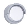 GLOBOSTAR® APEX 60765 Μοντέρνο Φωτιστικό Τοίχου - Απλίκα LED 10W 1050lm 120° AC 220-240V Αδιάβροχο IP65 Φυσικό Λευκό 4500K - Bridgelux SMD Chip - Γκρι - Μ17 x Π17 x Υ9cm - 3 Χρόνια Εγγύηση