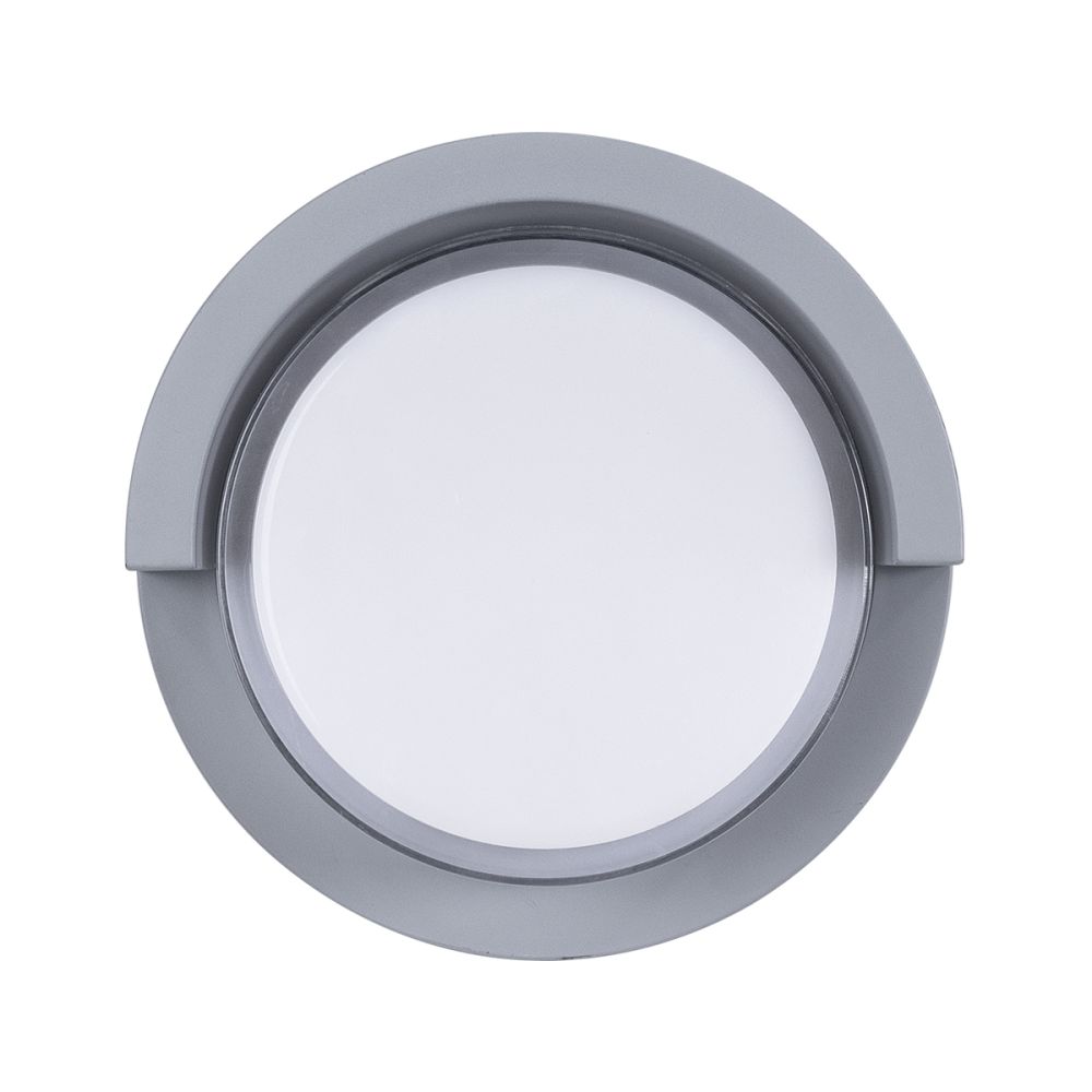 GLOBOSTAR® APEX 60765 Μοντέρνο Φωτιστικό Τοίχου - Απλίκα LED 10W 1050lm 120° AC 220-240V Αδιάβροχο IP65 Φυσικό Λευκό 4500K - Bridgelux SMD Chip - Γκρι - Μ17 x Π17 x Υ9cm - 3 Χρόνια Εγγύηση